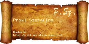 Prokl Szerafina névjegykártya